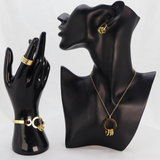 Minimalist Gold-Plated Circle Jewelry Se