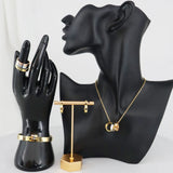 Elegant Gold and Silver Jewelry Set