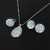 Elegant Aquamarine and Diamond Jewelry Set