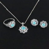 Elegant Blue Gemstone Jewelry Set