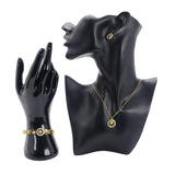 Elegant Gold-Plated Jewelry Set with Circular Designs