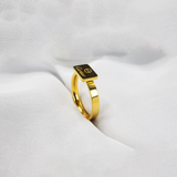 Cartier Elegant Gold-Plated Geometric Statement Ring