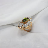 Emerald Halo Crown Ring