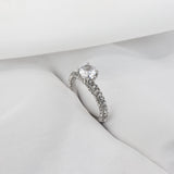 Eternal Radiance Silver Engagement Ring