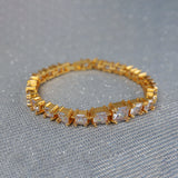 Radiant Gold-Tone Crystal Tennis Bracelet