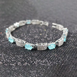 Elegant Blue Gemstone Tennis Bracelet