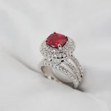 Cushion-Cut Halo A+ Zircon Ring