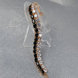 Radiant Gold-Tone Crystal Tennis Bracelet