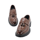Men's Brown Leather Tassel Loafers