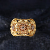 Royal Golden Filigree Crown Ring