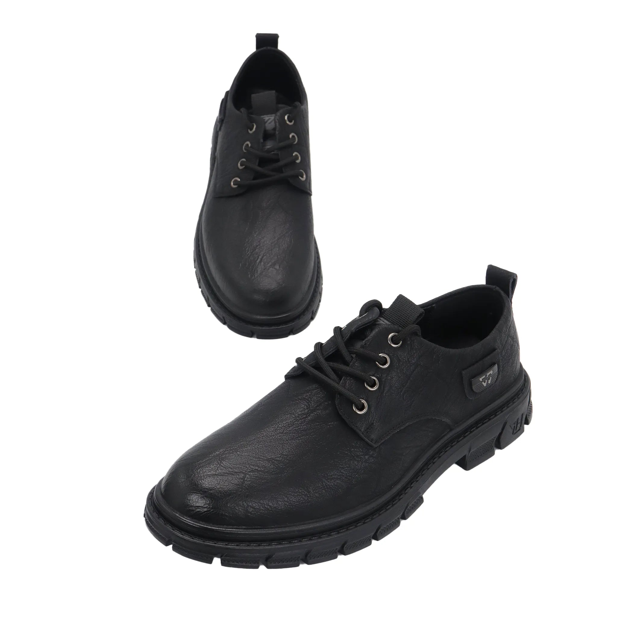Men's Black Leather Casual Shoes