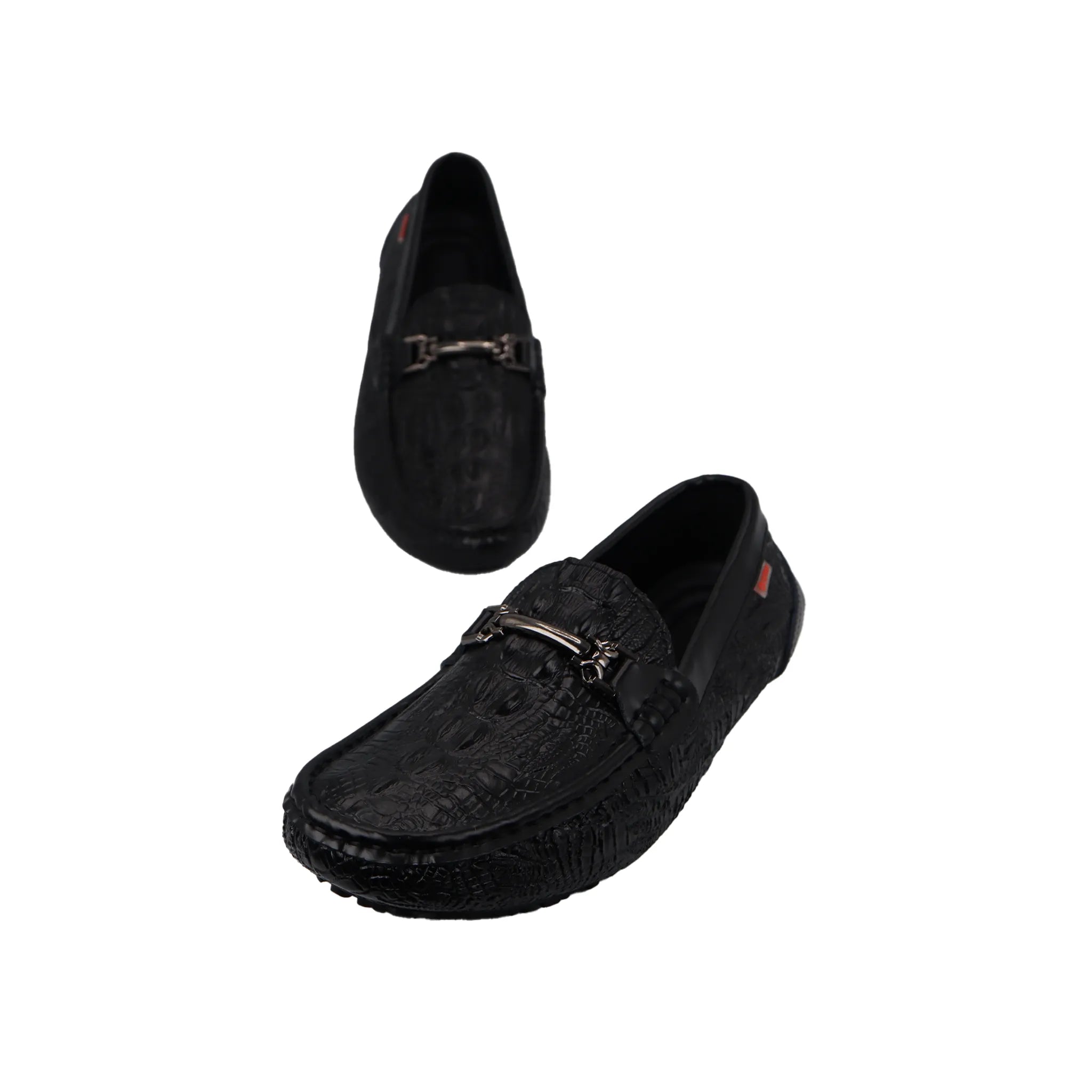 Men's Crocodile-Embossed Loafers
