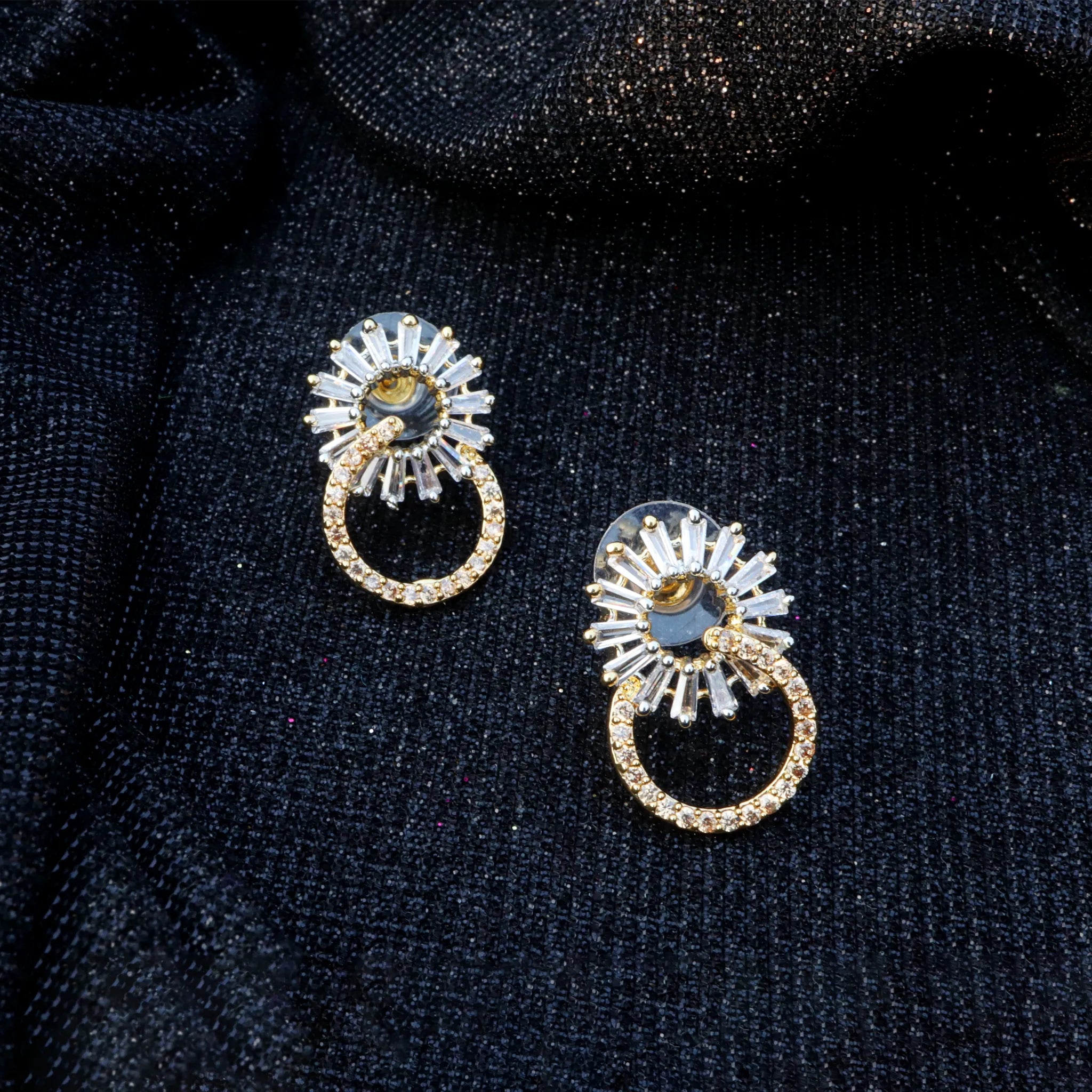 Radiant Sunburst Halo Earrings