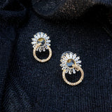 Radiant Sunburst Halo Earrings