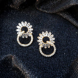 Radiant Halo Crystal Earrings
