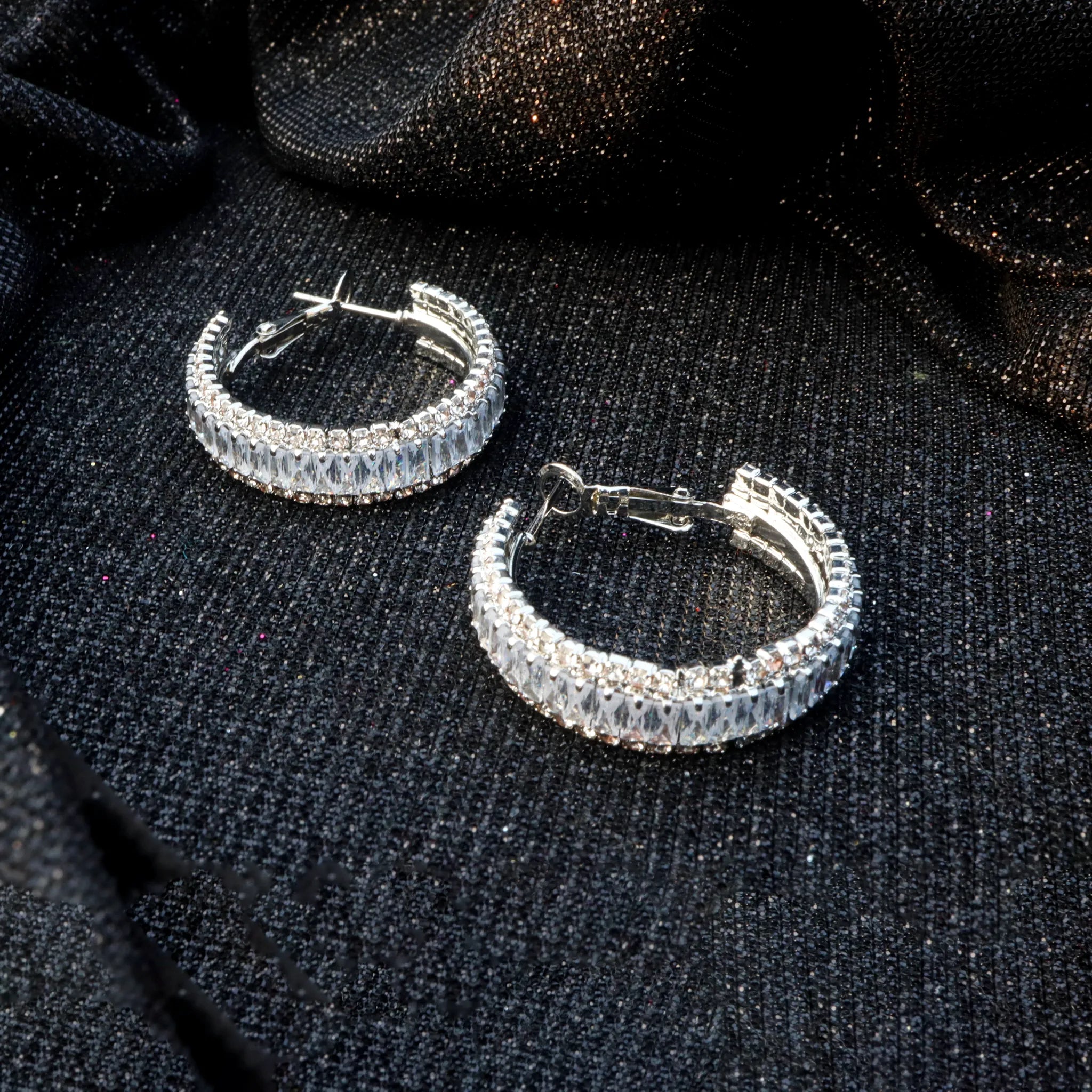 Luxe Crystal Hoop Earrings
