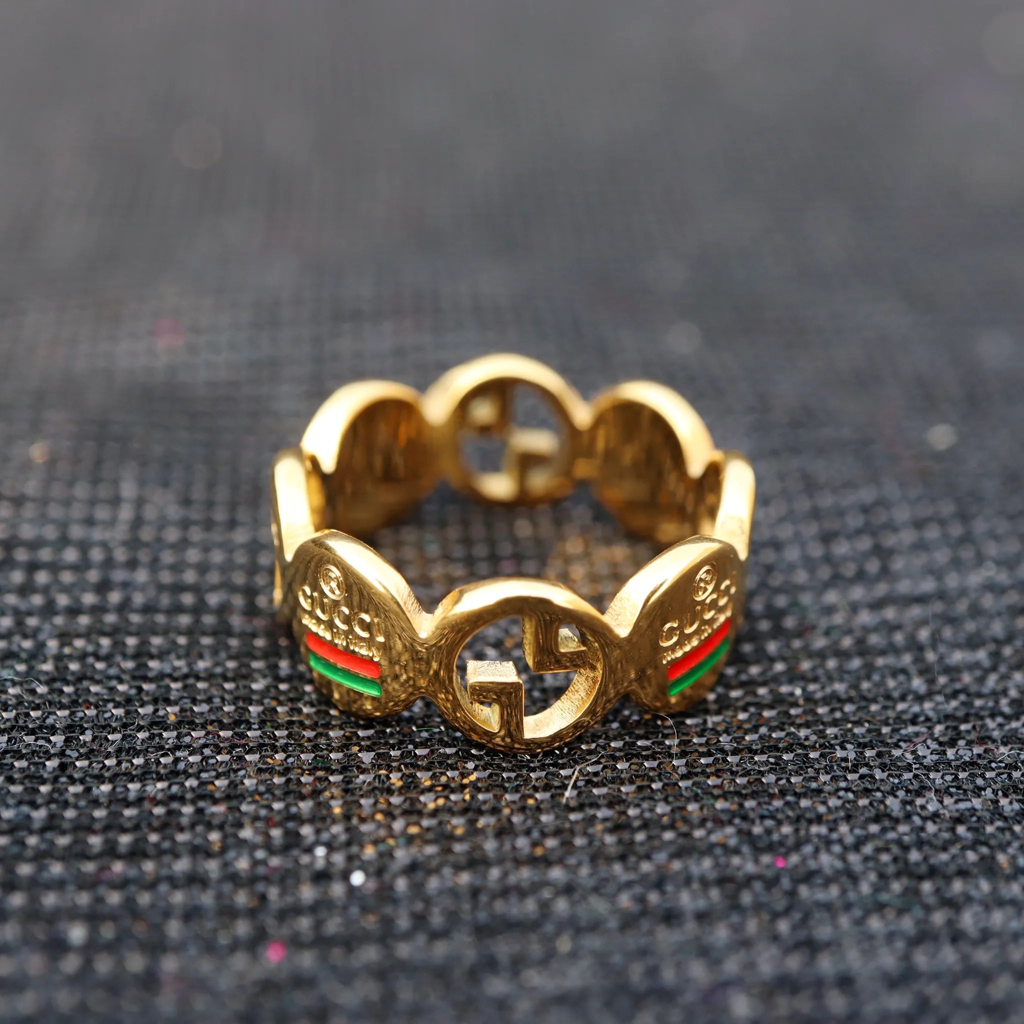 Gucci Iconic Gold-Plated Designer-Inspired Ring