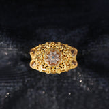 Regal Gold Crown Ornate Ring