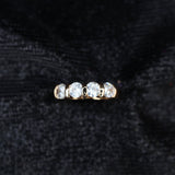 Elegant Five-Stone Gold Band Ring