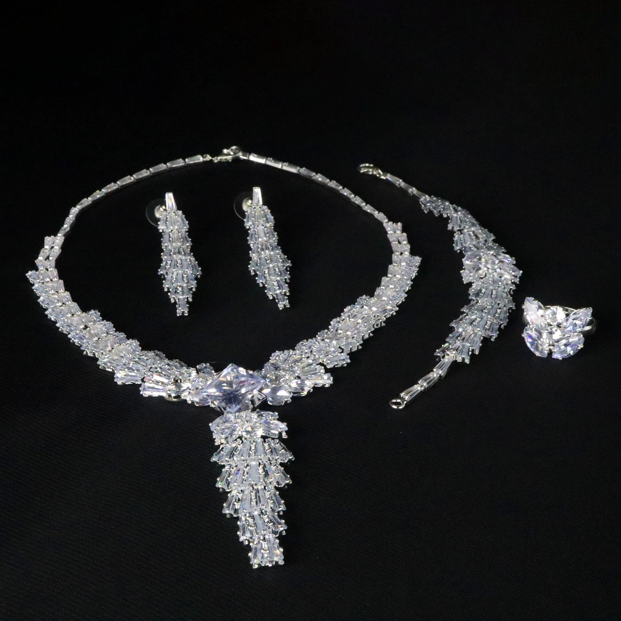 Radiant Crystal Waterfall Jewelry