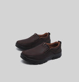 Classic Brown Leather Slip-On Loafers