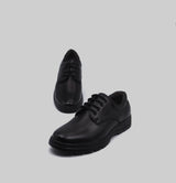 Men's Black Leather Loafers - Classic Slip-On Style