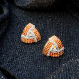 Triangular Sparkle Stud Earrings