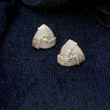 Gold Luxe Triangle Stud Earrings