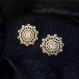Sparkling Sunburst Crystal Earrings