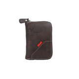 Kingdushi Leather Wallet with Zipper Closure