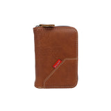 Kingdushi Leather Wallet with Zipper Closure