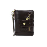 Jeep Leather Wallet with Chain and Zipper