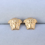 Gold Medusa Stud Earrings