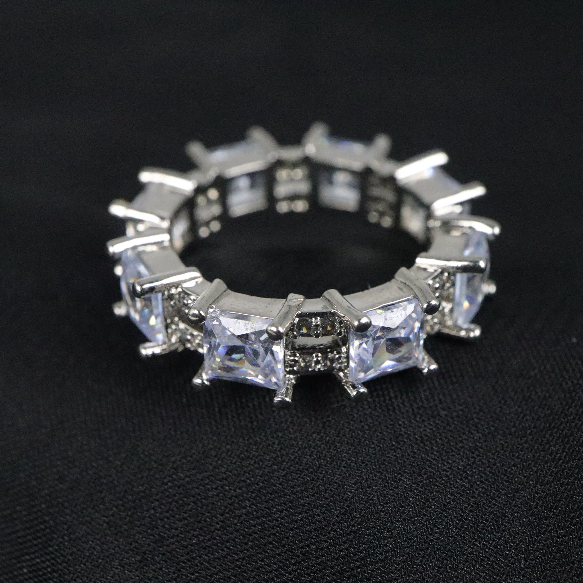 Timeless Radiance Princess-Cut Eternity Ring