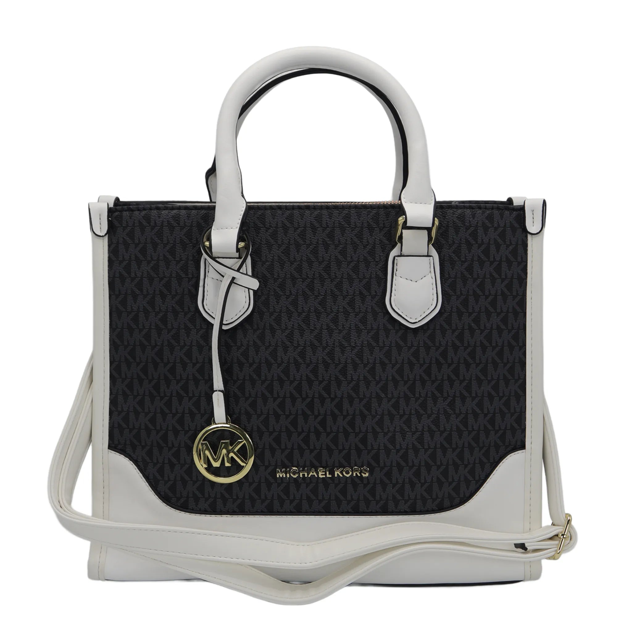 MK Monogram Tote Bag with Leather Trim