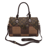 Luxury Monogram Canvas Handbag with Geometric