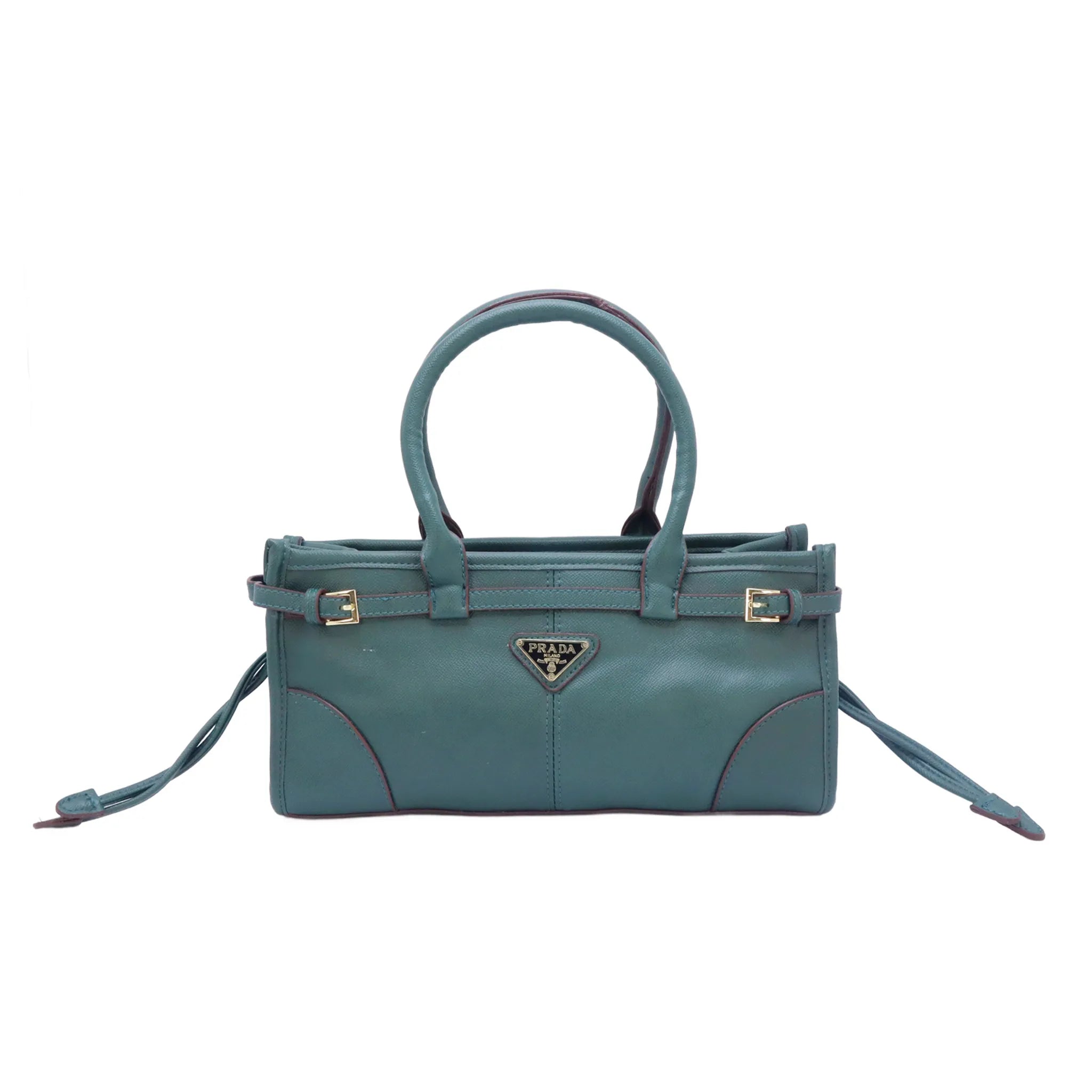 Prada Luxe Buckle-Accent Handbag