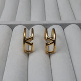 Geometric Luxe Gold Hoop Earrings