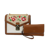 Aldo Elegant Floral Embroidered Crossbody Bag