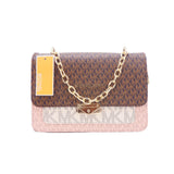 Michael Kors Luxe Designer Monogram Shoulder Bag