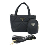Prada Quilted Tote Bag with Mini Pouch