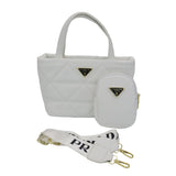 Prada Quilted Tote Bag with Mini Pouch