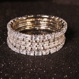 Elegant Multi-Row Gemstone Bangles