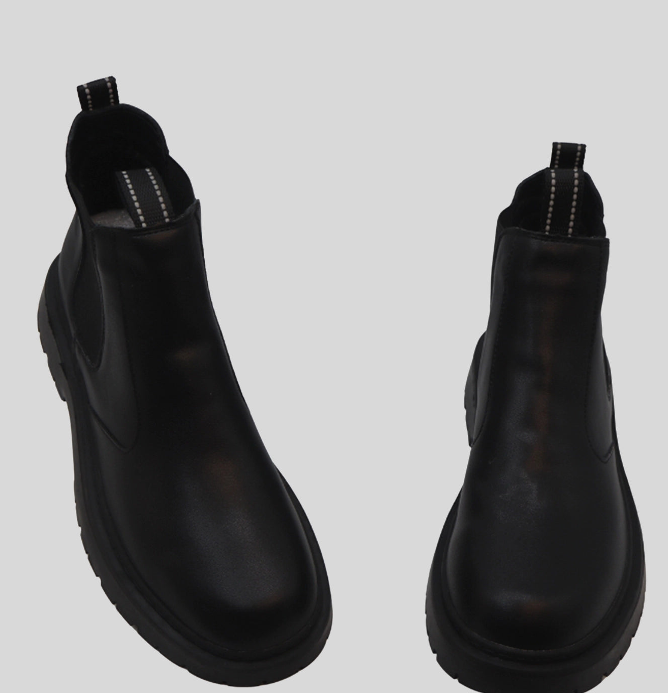 Sleek and Stylish Black Leather Chelsea Boots