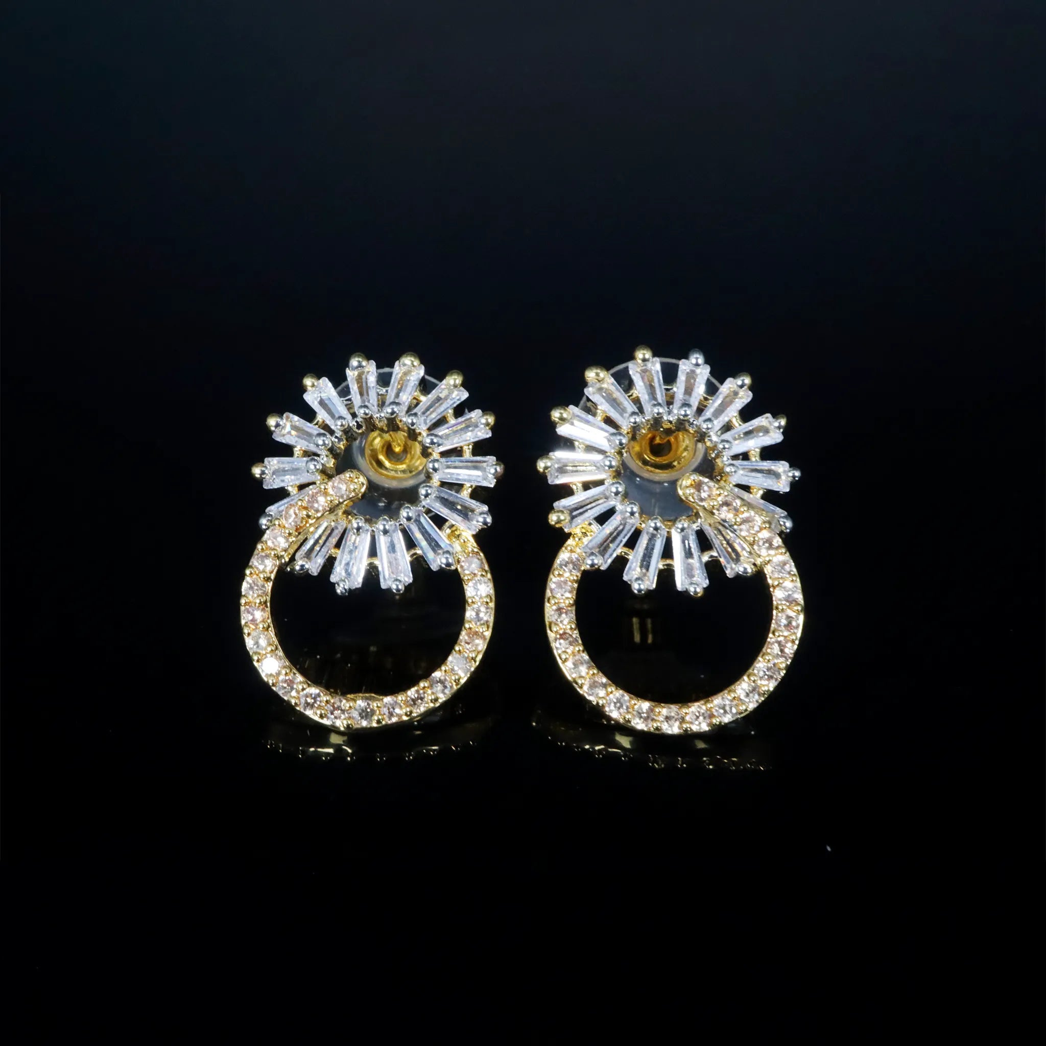 Radiant Sunburst Halo Earrings