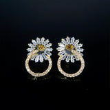 Radiant Sunburst Halo Earrings