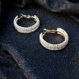 Glam Sparkle Hoop Earrings
