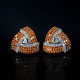 Triangular Sparkle Stud Earrings