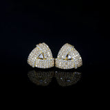 Gold Luxe Triangle Stud Earrings