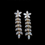 Golden Cascading Vine Earrings